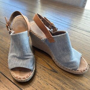 Toms Womens Monica Wedge Espadrille Sandals Shoes Size 8